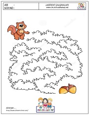 okul öncesi labirent bulmacai çalışma sayfaları